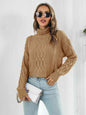 Turtleneck Dropped Shoulder Sweater