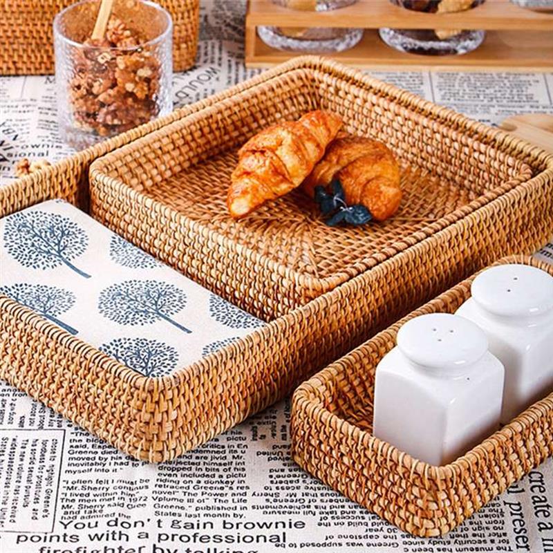 Rattan Wicker Woven Storage Fruit Basket Zendrop