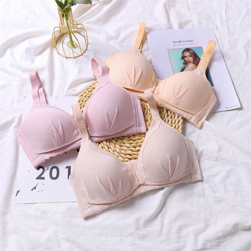 Women Maternity Bra Nursing Front Open Adjustable Shoulder Straps Cotton Nursing Bra Larnt