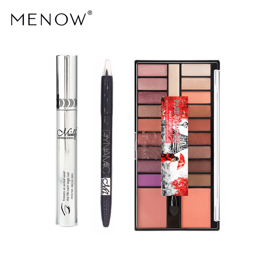 MENOW Makeup Set Delicate Eye Makeup Lasting Makeup Eyeshadow Mascara Eyeliner Hypersku