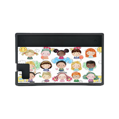 Nintendo Switch Game Console Stickers ｜PVC - Kids, Notebook, Rocket, Sun, Smiley, School Bus, Tree, Flowers, Hearts, Clouds, Nature, Children, Boys, Girls, Friendship (Designed by Dunbi)