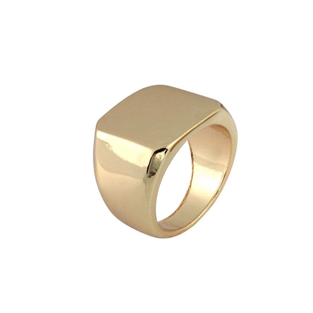 Simple Black/Gold/Silver Square Ring Zendrop