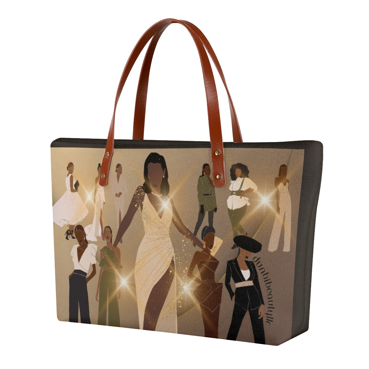 Women's Tote Bag | Diving Cloth  Black Women in Fashion, Style, Trendsetter, Beauty, Edge, Grace, Elegance, Confidence, Glowing, (Designed by Dunbi)