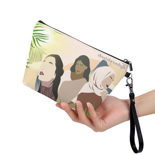 Cosmetic Bag Korean Woman, Indian Woman, Arab Woman, Peace, Happiness, Beauty (Designed by Dunbi)