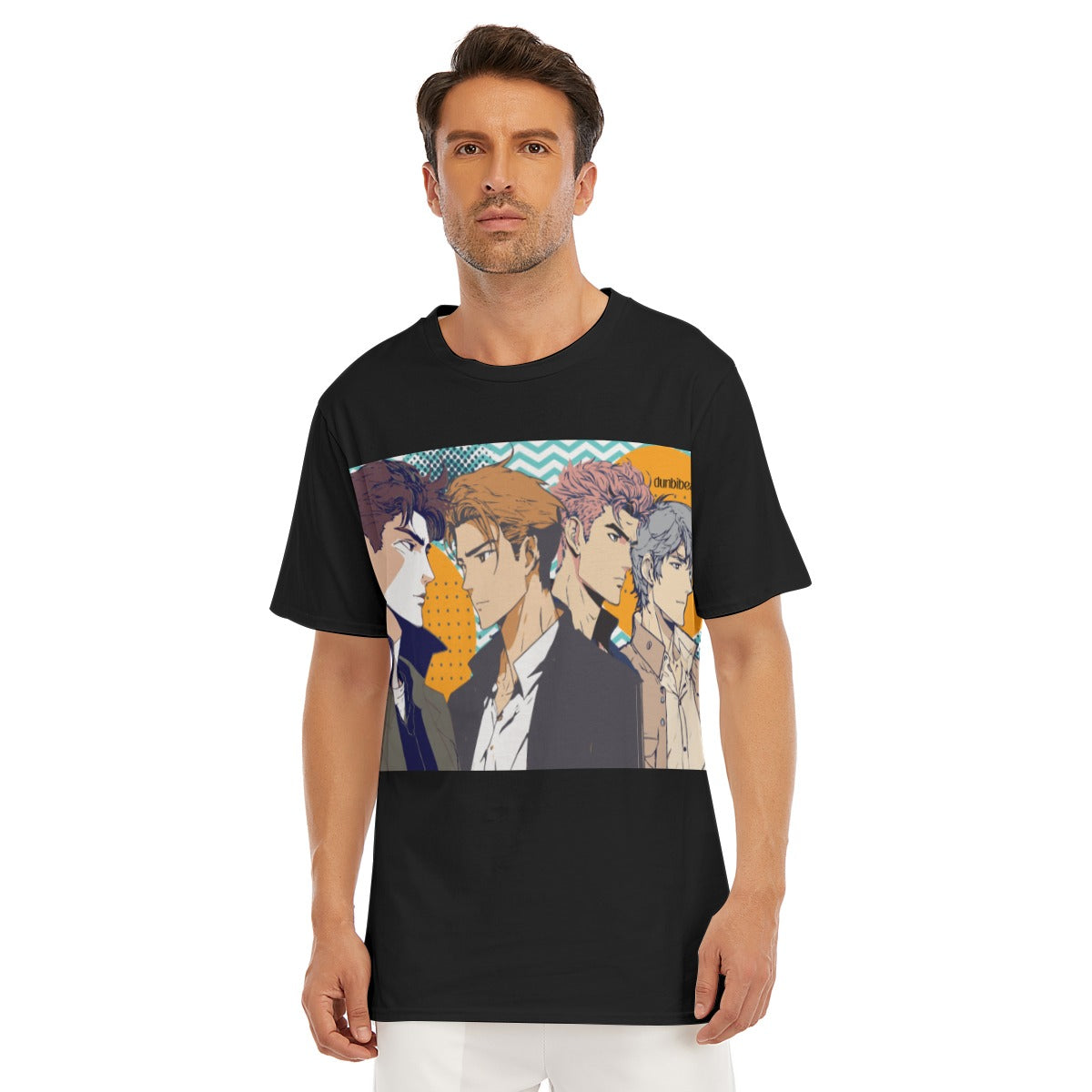 All-Over Print Men's O-Neck T-Shirt | 190GSM Cotton  Anime, Nostalgia, Guy Crush, Boys, Emotions, Friendship, Handsome (Designed by Dunbi)