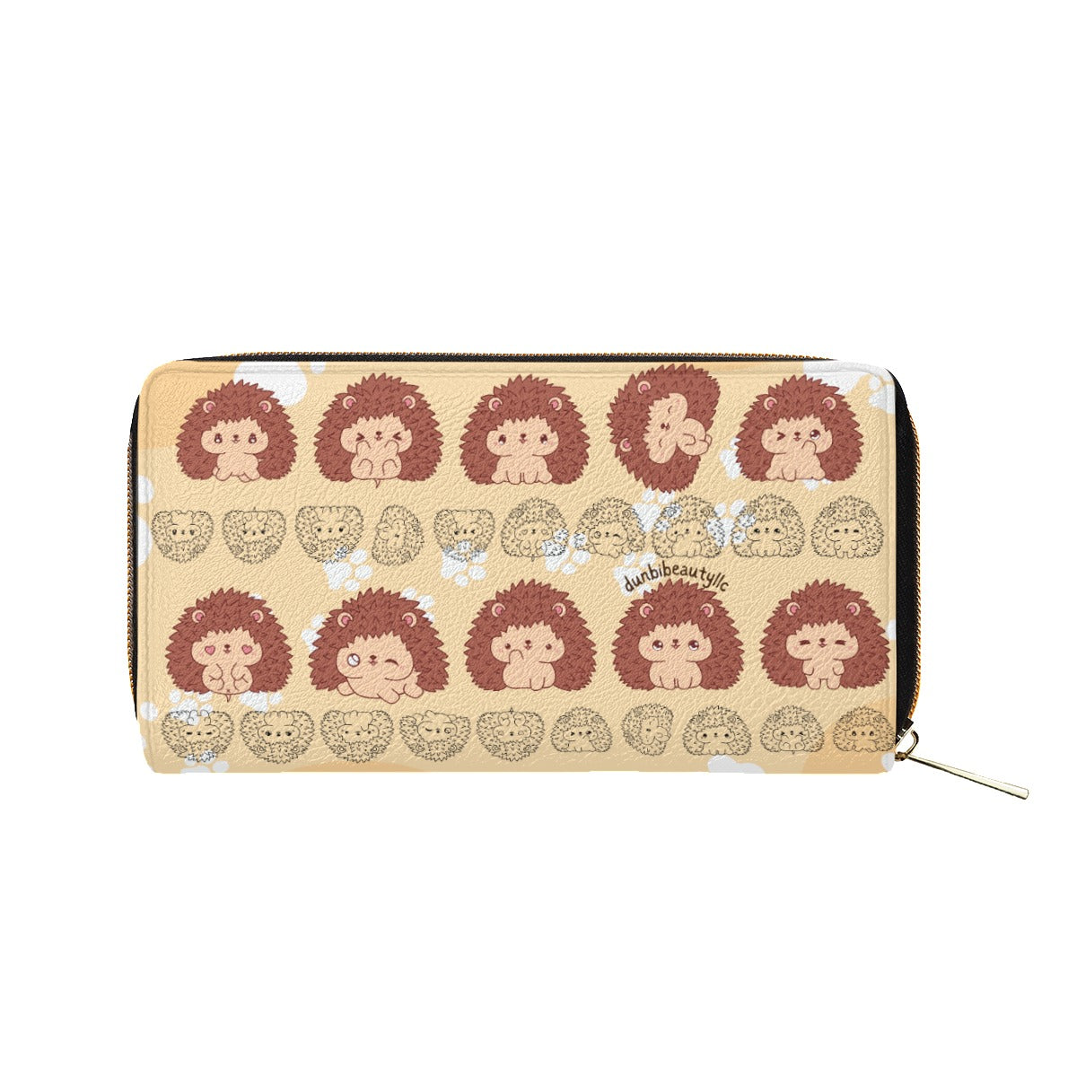 Mini Purse Hedgehog, Kawaii, Animals, Paw Prints, Happy, Cute, Sleepy, Baby Animals, Brown, White (Designed by Dunbi)