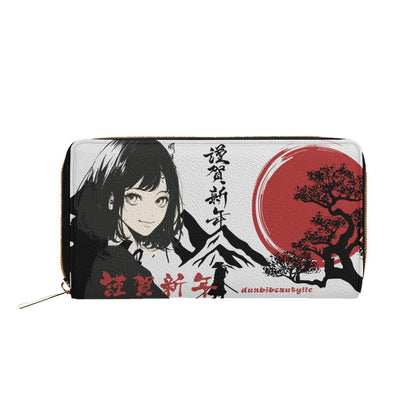 Mini Purse Japan, Japanese, Red, Samurai, Pretty Girl, Tiger, Kanji, Mountains (Designed by Dunbi)