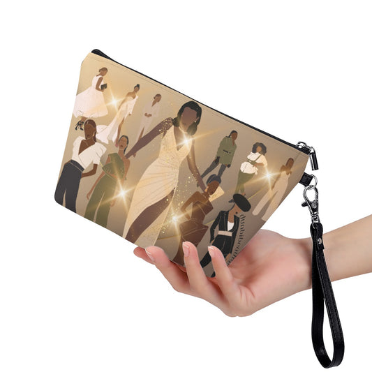 Cosmetic Bag With Black Handle  Black Women in Fashion, Style, Trendsetter, Beauty, Edge, Grace, Elegance, Confidence, Glowing, (Designed by Dunbi)