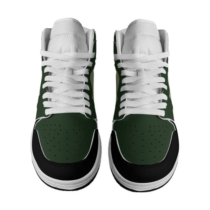 Men's Synthetic Leather Stitching Shoes Green Plaid (Designed by Dunbi) Yoycol