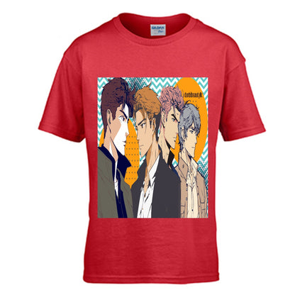 Kid's Single Side Printing Crew Neck T-shirt | Gildan 150GSM Cotton (DTG) Anime, Nostalgia, Guy Crush, Boys, Emotions, Friendship, Handsome (Designed by Dunbi)