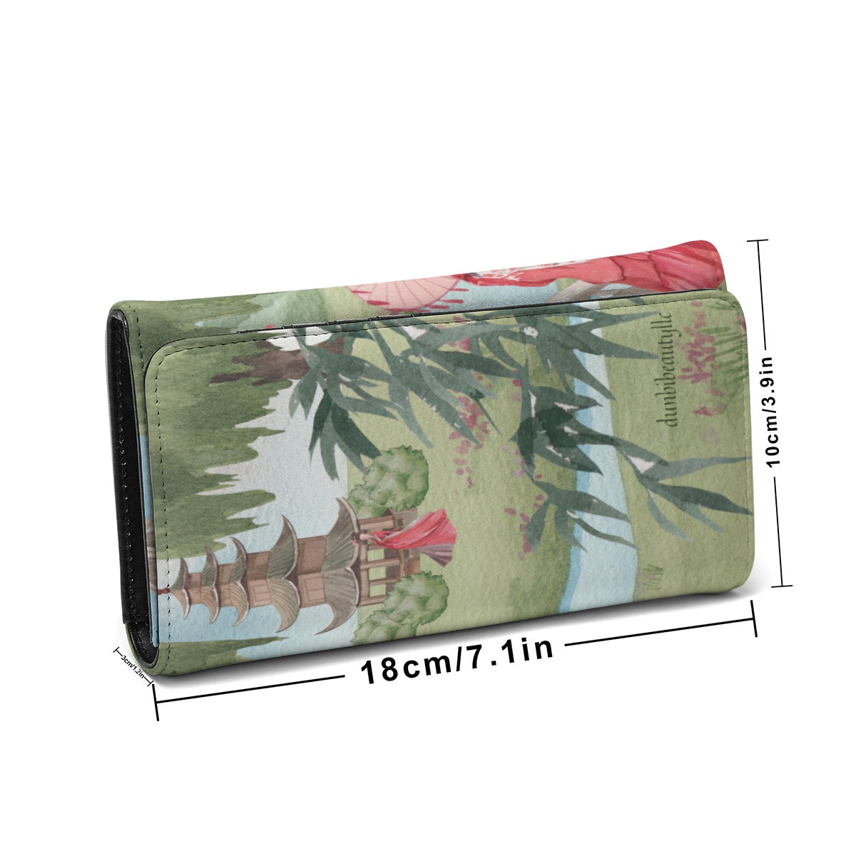 Foldable Wallet Asian Garden, Beauty, Peace, Serenity, Home, Happiness, Crane, River, Historic, Chinese Dynasty, Hanfu (Designed by Dunbi)