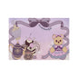 PU Card Bag Cute Teddy Bear, Tea Party, Ribbon, Bows, Cakes, Cute, Victorian, Doll, Cute Girl, Purple Style 2, Pastel Galaxy (Designed by Dunbi)