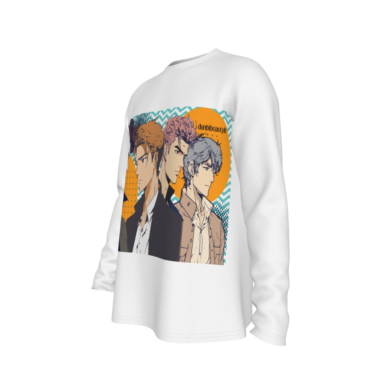 All-Over Print Men's Long Sleeve T-Shirt  Anime, Nostalgia, Guy Crush, Boys, Emotions, Friendship, Handsome (Designed by Dunbi)