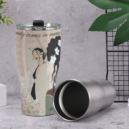 Cone Tumbler 30oz Black Woman, Asian Woman, Muslim Woman, Elegance, Beauty (Designed by Dunbi)