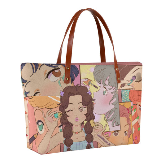 Women's Tote Bag | Diving Cloth Kawaii, Anime, Japanese, Girl, Makeup, Beauty, Fun, Sleepover, Feminine, Fun, Cute (Designed by Dunbi)