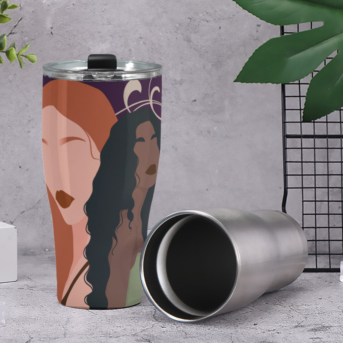 Cone Tumbler 30oz Irish Woman, Black Woman, Korean Woman, Japanese Woman (Designed by Dunbi)