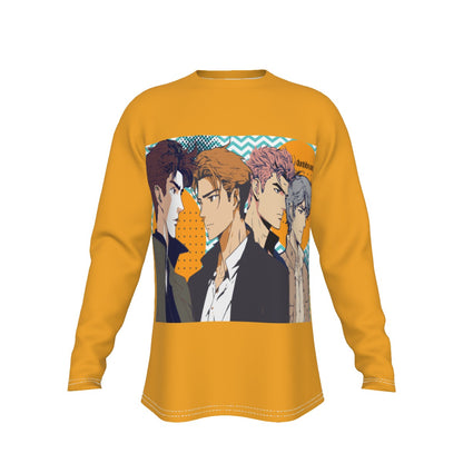 All-Over Print Men's Long Sleeve T-Shirt  Anime, Nostalgia, Guy Crush, Boys, Emotions, Friendship, Handsome (Designed by Dunbi)