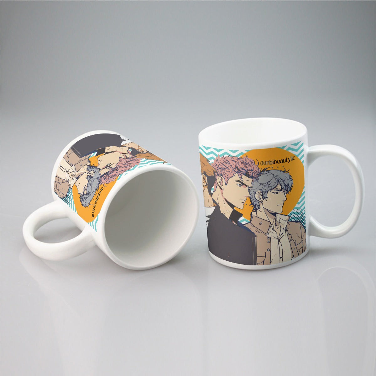 All-over print mug  Anime, Nostalgia, Guy Crush, Boys, Emotions, Friendship, Handsome (Designed by Dunbi)