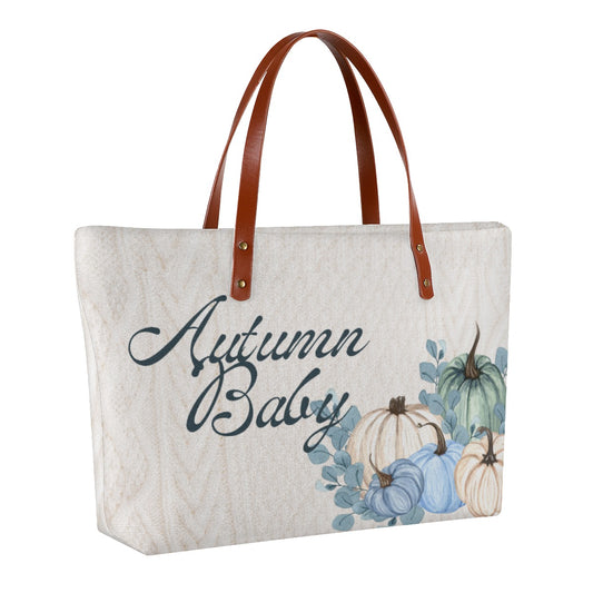 Women's Tote Bag | Diving Cloth White Sweater Pattern Autumn Baby  (Designed by Dunbi) Yoycol