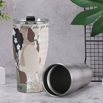 Cone Tumbler 30oz Black Woman, Asian Woman, Muslim Woman, Elegance, Beauty (Designed by Dunbi)