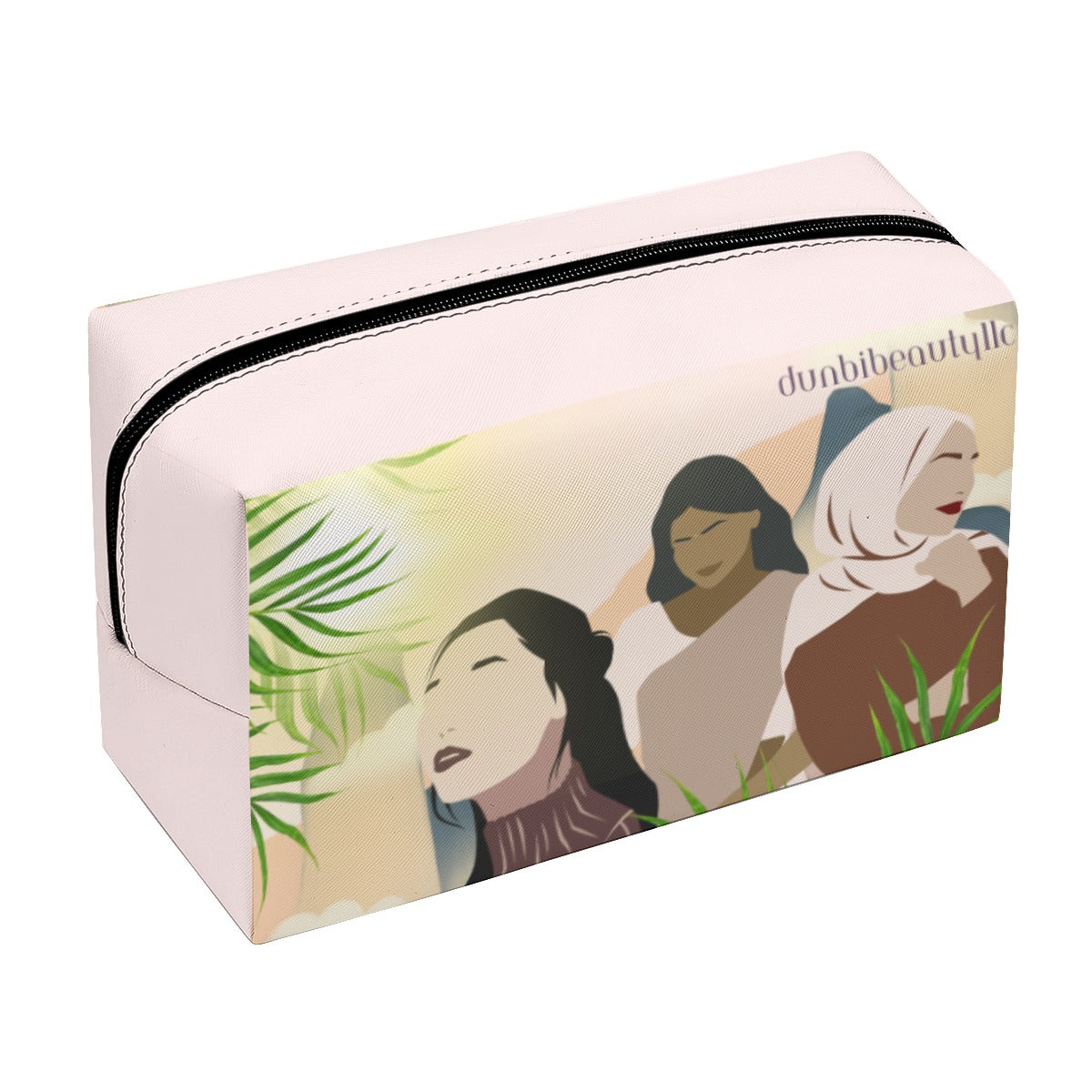 PU Cosmetic Bag Korean Woman, Indian Woman, Arab Woman, Peace, Happiness, Beauty (Designed by Dunbi)