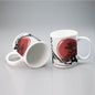 All-over print mug Japan, Japanese, Red, Samurai, Pretty Girl, Tiger, Kanji, Mountains (Designed by Dunbi)