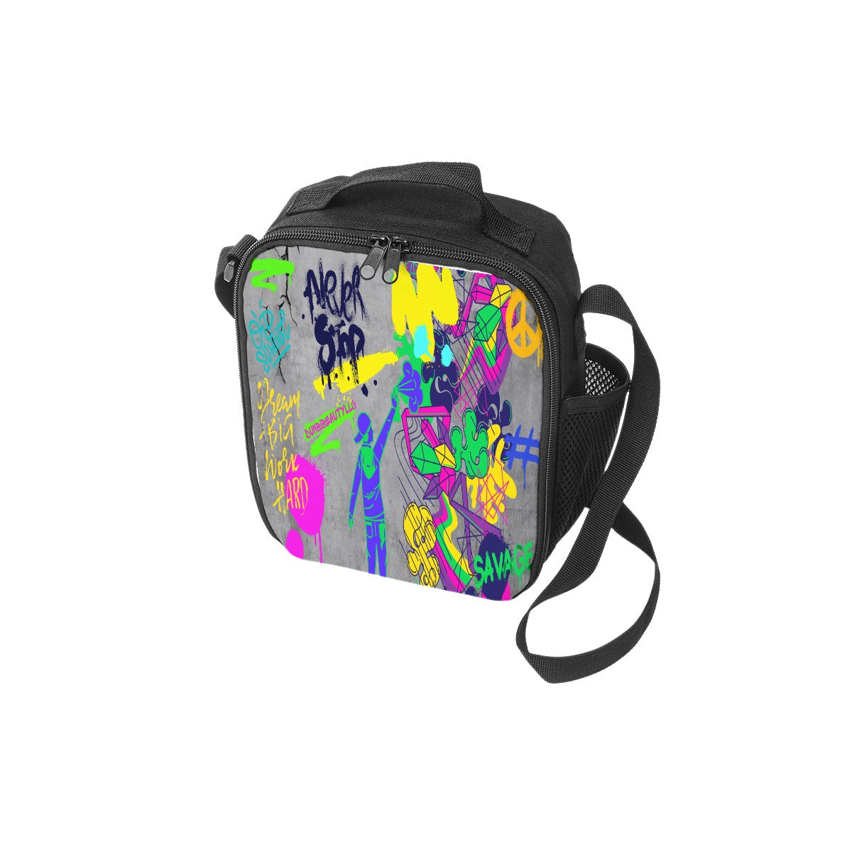 Lunch Box Bags Graffiti, Paint, Art, Spray Painting, Don't Give Up, Inspirational, Motivational (Designed by Dunbi)