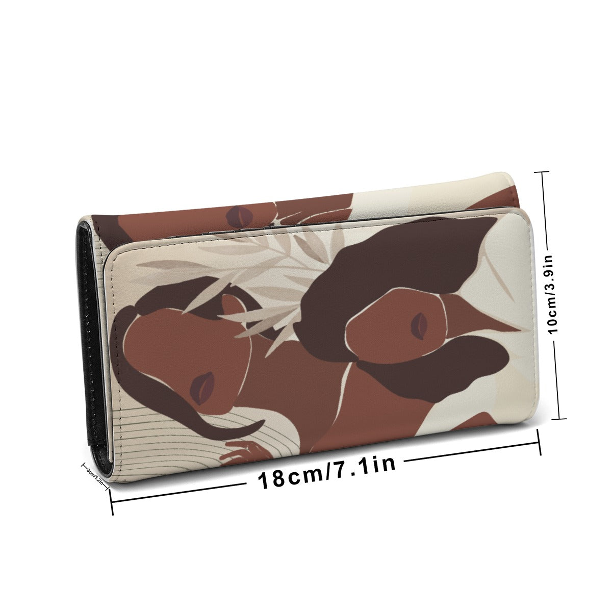 Foldable Wallet Black Women, Friends, Beige, Cream, Unity, Melanin, Brown Skin, Unique (Designed by Dunbi)