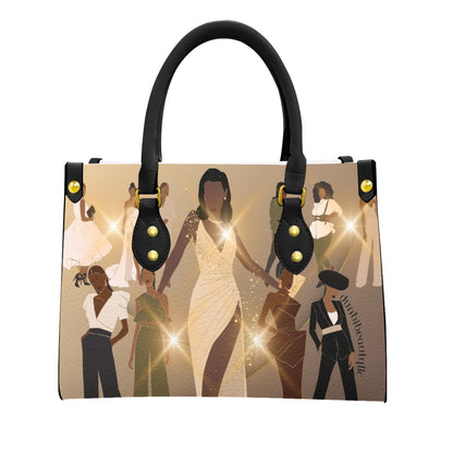 Women's Tote Bag With Black Handle  Black Women in Fashion, Style, Trendsetter, Beauty, Edge, Grace, Elegance, Confidence, Glowing, (Designed by Dunbi)