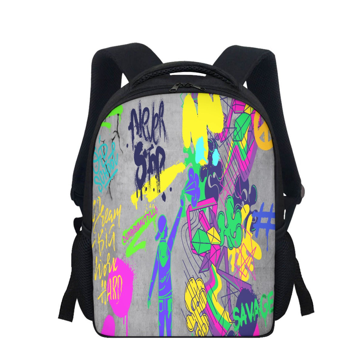 Student Backpack Graffiti, Paint, Art, Spray Painting, Don't Give Up, Inspirational, Motivational (Designed by Dunbi)