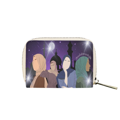 PU Card Holder Muslim Women, Arabian Moonlit Night, Evening, Friendship (Designed by Dunbi)