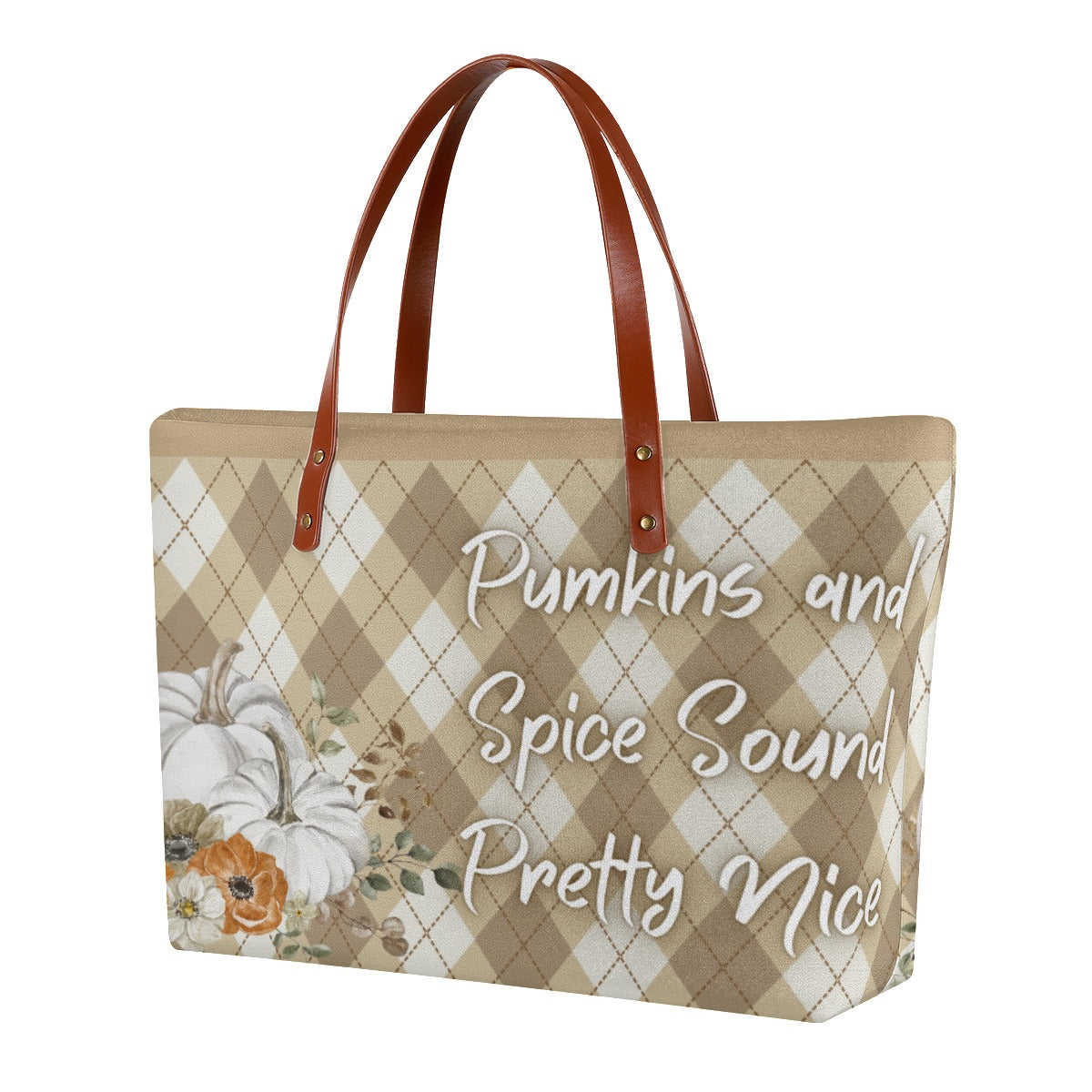 Women's Tote Bag | Diving Cloth Pumpkins and Spice Sound Pretty Nice  (Designed by Dunbi) Yoycol