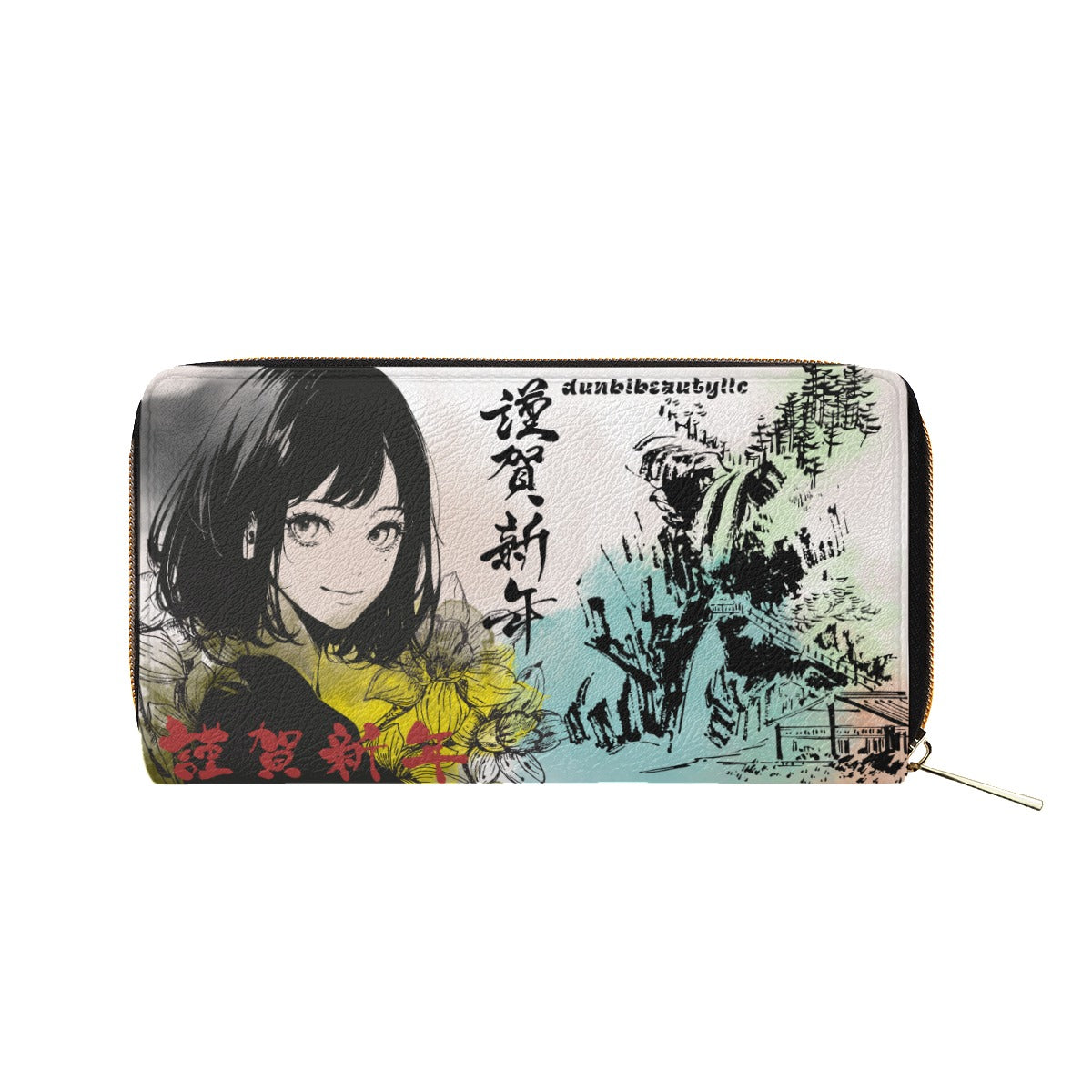 Mini Purse Japan, Japanese, Red, Blue, Green, Yellow, Architecture, Pretty Girl, Tiger, Kanji, Nature, Mountain, Watercolor (Designed by Dunbi)