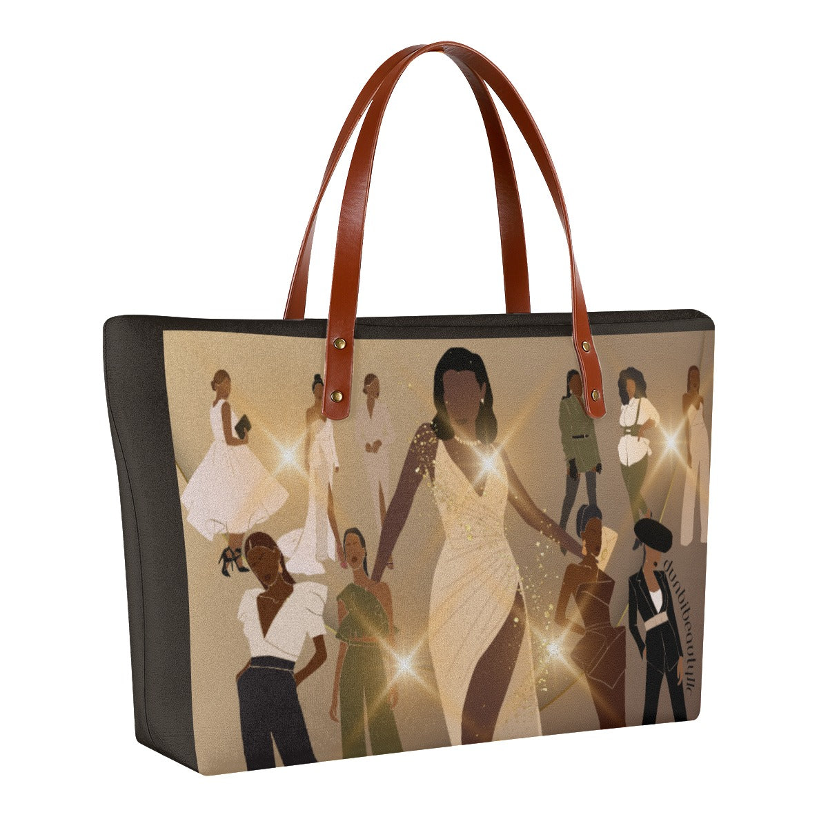 Women's Tote Bag | Diving Cloth  Black Women in Fashion, Style, Trendsetter, Beauty, Edge, Grace, Elegance, Confidence, Glowing, (Designed by Dunbi)