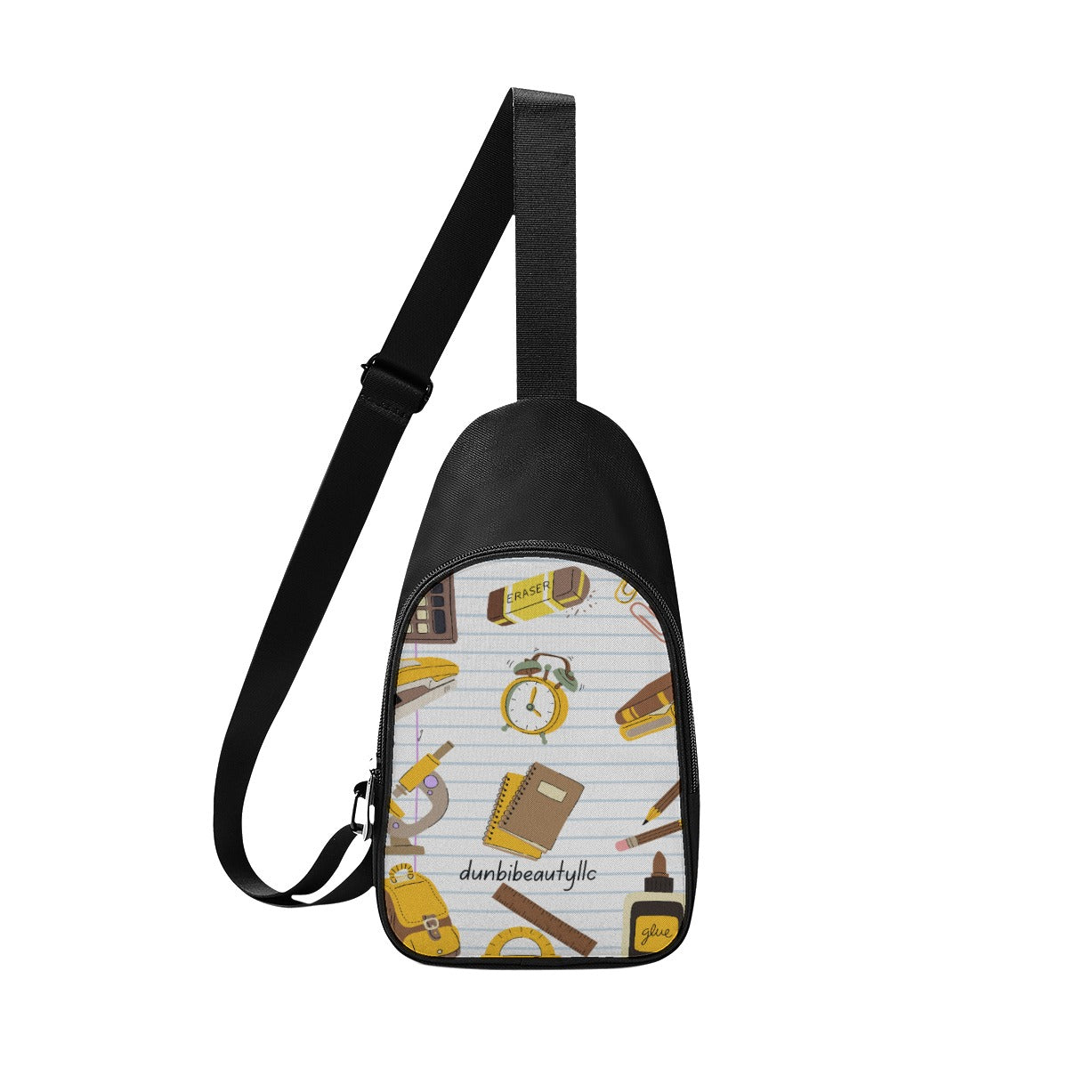 Chest Bags Back to School, Teacher, Student, Notebooks, School Supplies, Backpack, Brown, Gold, Gray, Notebook Paper (Designed by Dunbi)