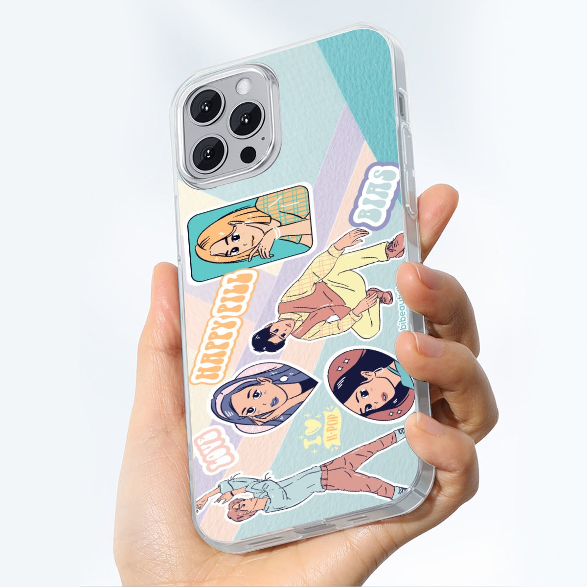 iPhone14 Series Mobile Phone Case | TPU KPOP Inspired, BTS, Enhyphen, Pastel, Ive, Aespa, Bias, Happy Pill, Love, I Love KPOP, Idol, Music (Designed by Dunbi)