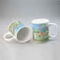 All-over print mug Boy, Watercolor, Castle, Dragon, Garden, Prince, Crown, Cape, Wooden Sword, Clouds (Designed by Dunbi)