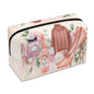 PU Cosmetic Bag  Dusty Rose, Pink, Perfume, High Heels Champagne & Roses, Aesthetic, Feminine, Fashion (Designed by Dunbi)