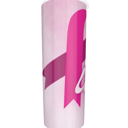 Tumbler with Twinkle Surface  20oz Pink Breast Cancer Awareness (Designed by Dunbi) Yoycol