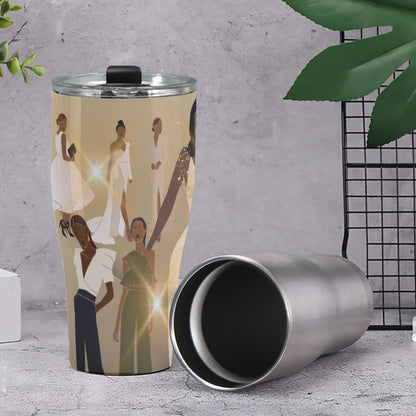 Cone Tumbler 30oz  Black Women in Fashion, Style, Trendsetter, Beauty, Edge, Grace, Elegance, Confidence, Glowing, (Designed by Dunbi)