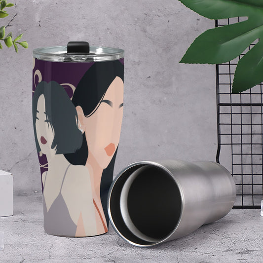 Cone Tumbler 30oz Irish Woman, Black Woman, Korean Woman, Japanese Woman (Designed by Dunbi)