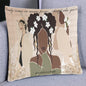 Pillow With Pillow Core Black Woman, Asian Woman, Muslim, Elegance, Beauty (Designed by Dunbi)