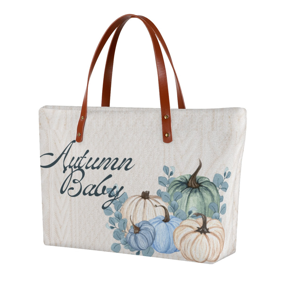 Women's Tote Bag | Diving Cloth White Sweater Pattern Autumn Baby  (Designed by Dunbi) Yoycol