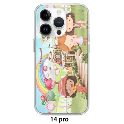 iPhone14 Series Mobile Phone Case | TPU Watercolor, Candy, Pastel, Lollypops, Chocolate, Treats, Dessert, Girls, Friends, Rainbow, Candy Shop, Hot Air Balloon, Cake Pops, Chocolate Clouds (Designed by Dunbi)