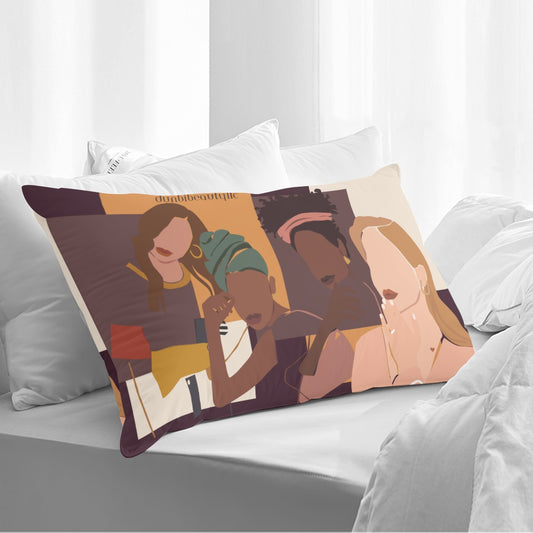 Double Side Printing Pillow Cover（1PC） Afro Latinas, Latinas, Community, Beauty, Grace, Style, Fashion. Trendsetters (Designed by Dunbi)