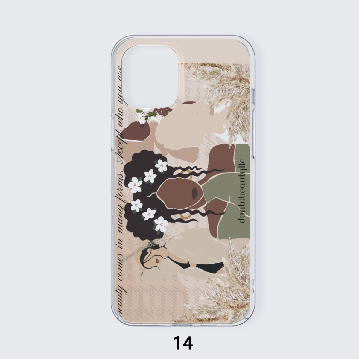 iPhone14 Series Mobile Phone Case | TPU Black WOman, Asian Woman, Muslim Woman, Elegance, Beauty (Designed by Dunbi)