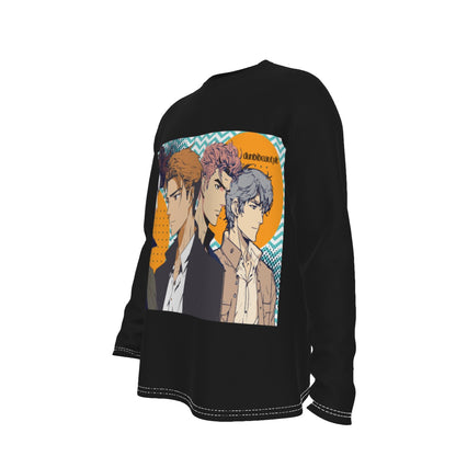 All-Over Print Men's Long Sleeve T-Shirt  Anime, Nostalgia, Guy Crush, Boys, Emotions, Friendship, Handsome (Designed by Dunbi)