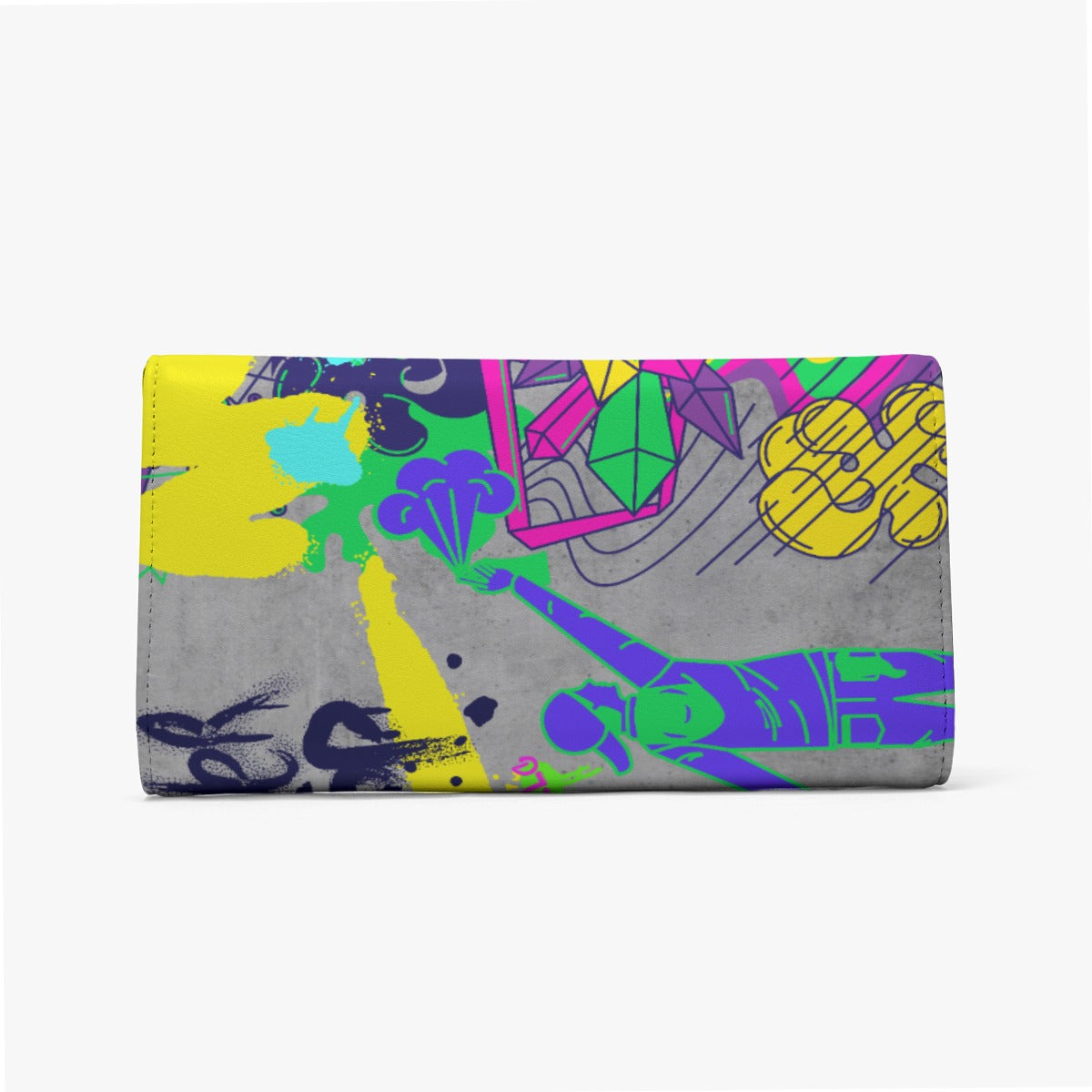 Foldable Wallet Graffiti, Paint, Art, Spray Painting, Don't Give Up, Inspirational, Motivational (Designed by Dunbi)