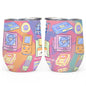 All-Over Print Egg Cup Wine Tumbler|12OZ Kawaii, Retro, Anime, 90's Themed, Sherbet Colors, Pastel (Designed by Dunbi)