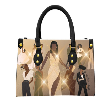 Women's Tote Bag With Black Handle  Black Women in Fashion, Style, Trendsetter, Beauty, Edge, Grace, Elegance, Confidence, Glowing, (Designed by Dunbi)